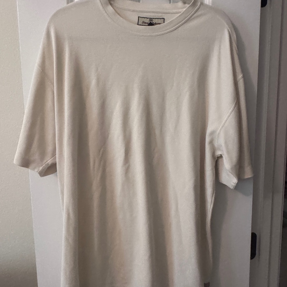 Classic Crewneck Short-Sleeve Shirt in Cream
